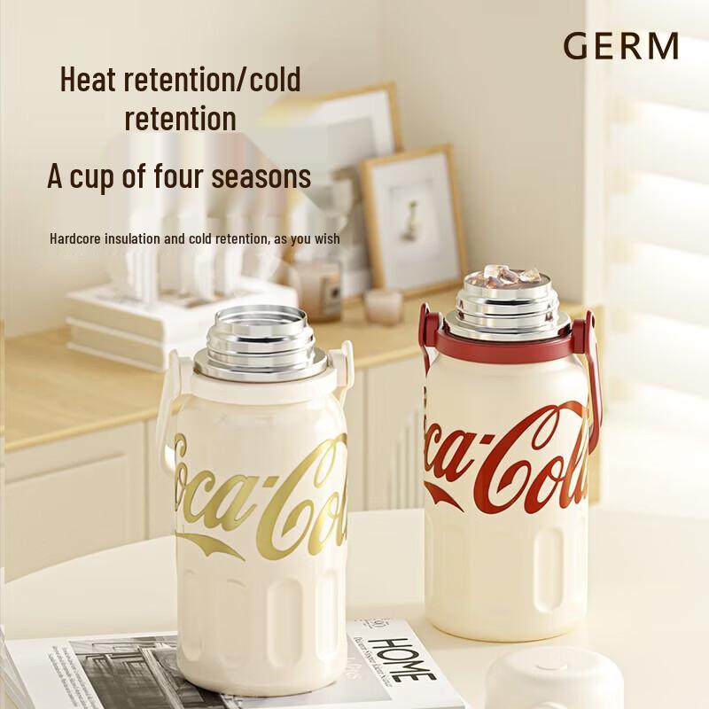 Термобутылка GEME Coca-Cola из нержавеющей стали с соломинкой