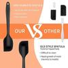 Dough Scraper Silicone Spatula Silicone Dough Spatula Set Cooking Spoon and Spatula (Black 6-Piece Set)