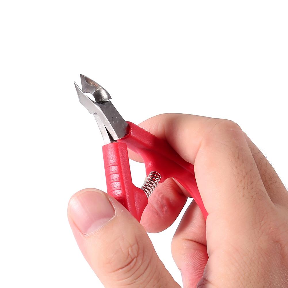 Профессиональные пластиковые кусачки для стрижки ногтей из нержавеющей стали, плоскогубцы для кутикулы пальцев, маникюрный инструмент