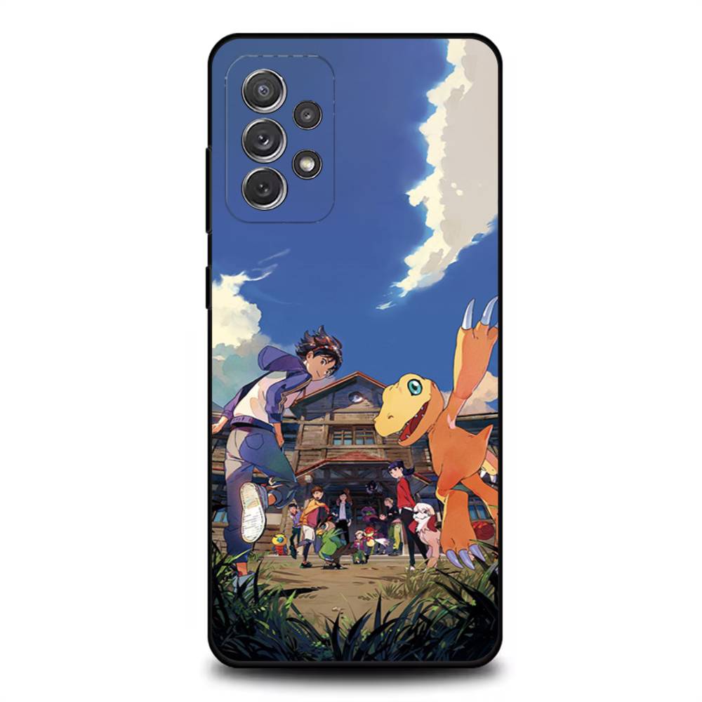 Милый Чехол для Телефона Digimon Digital Monster Для Samsung S 25,24,23,22,30,21,10,9,Ultra,Plus,Lite,FE,4,5G Черный Мягкий Чехол