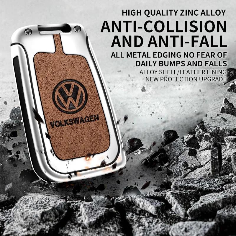 Для VW Кожаный Чехол-Оболочка для Брелока Автомобильного Ключа Для Volkswagen VW Polo Golf 7 MK7 Tiguan Passat Jetta E-golf Брелок Аксессуар