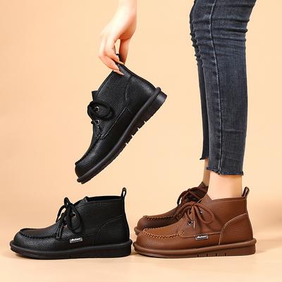 Женские ботинки, весенние короткие ботильоны на низком каблуке, модные удобные ботильоны на плоской подошве с цветочным рисунком для женщин, мягкие