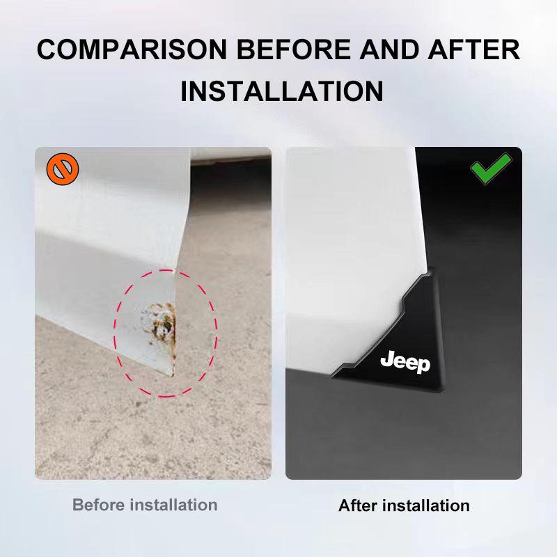 2 шт. Силиконовые защитные накладки на углы дверей автомобиля, предотвращающие столкновения, для Jeep Renegade Compass Grand Cherokee Wrangler Jk Gladiator