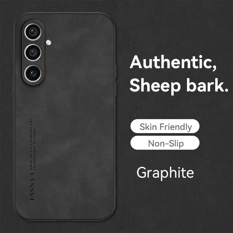 Чехол из овчины для Samsung Galaxy S23 S23Ultra S22 S21 S20 S10 S9 Plus S23FE Note 20Ultra 10 9 8 роскошная матовая задняя крышка