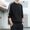 Men's Trendy Striped Pullover Sweater - Lightweight, Round Neck, Ideal for Spring/Fall, Casual and Sporty, Perfect for Students and Everyday Wear.