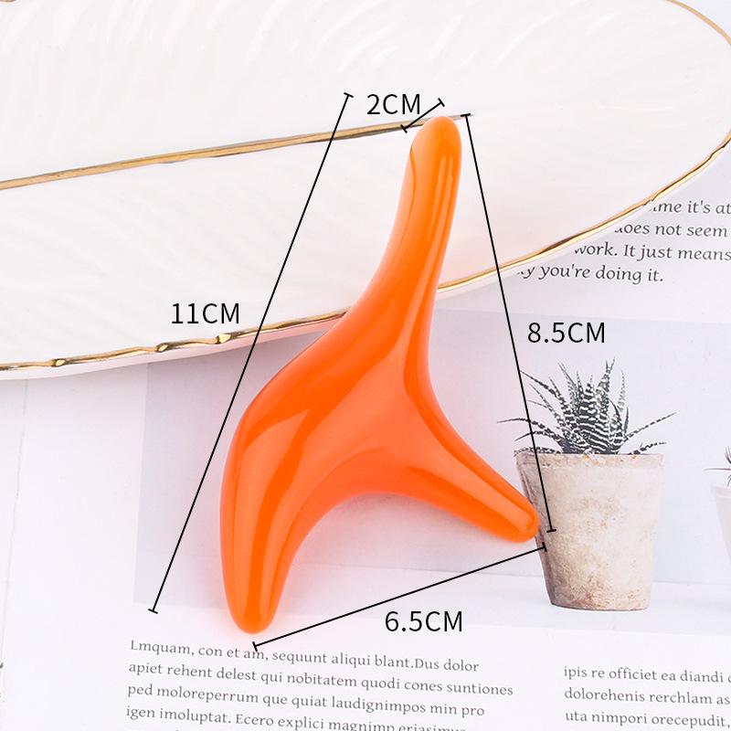 Triangular Bird-Shaped Resin Scraping Massager for Eye, Face, and Neck