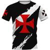 Fashion Retro Knights Templar 3D Print Men's T-shirts Summer Casual Streetwear Couple Tees Short Sleeve Tops Drop Shipping 6XL