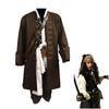 Movie Pirates Of The Caribbean Cosplay Costume Jack Sparrow Cosplay Full Set CostumeFor Men Adult