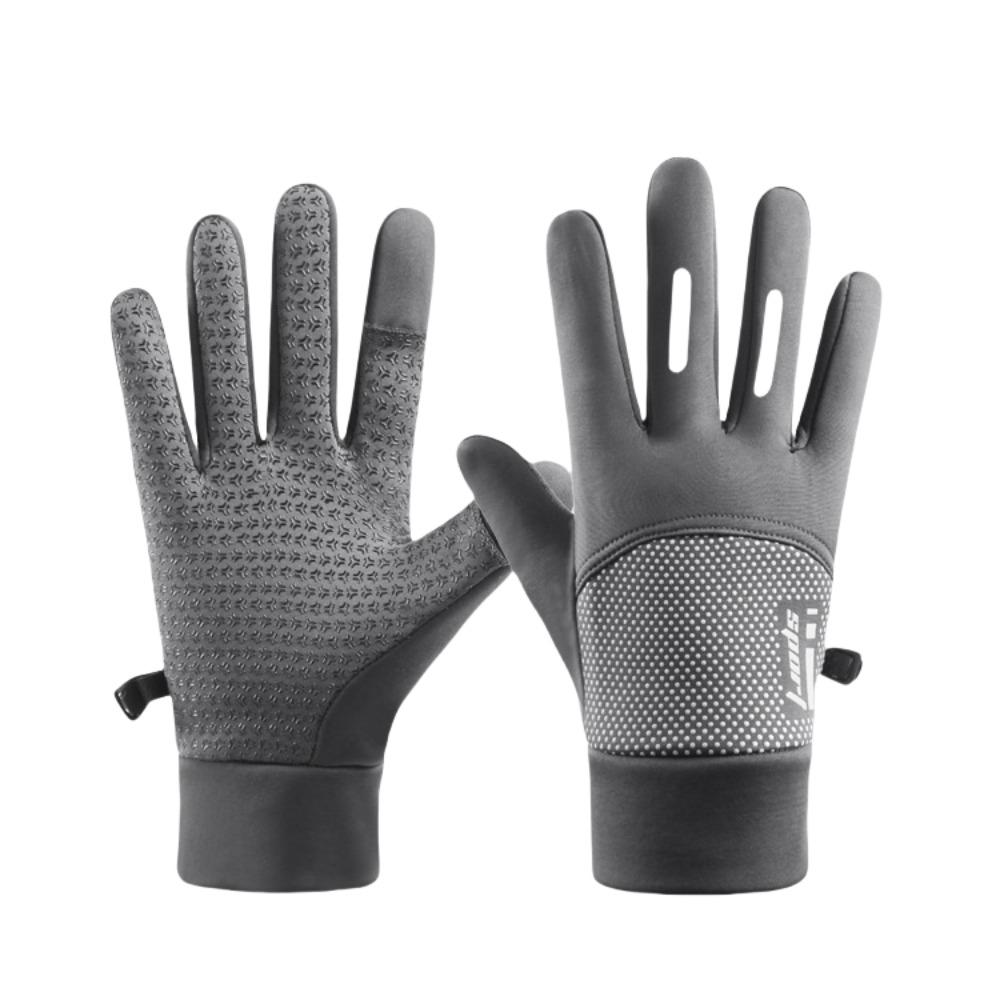 Fleece-lined Men's Cycling Gloves Clamshell-type Fishing Gloves Fingerless Gloves Men  Wintertime