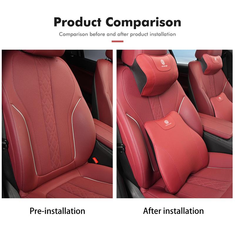 BIG1 Car Headrest Waist Triangle Pillow Memory Foam Cushion Support For Volkswagen VW Polo Jetta Sagitar Magotan Passat B5 B6 B7 CC