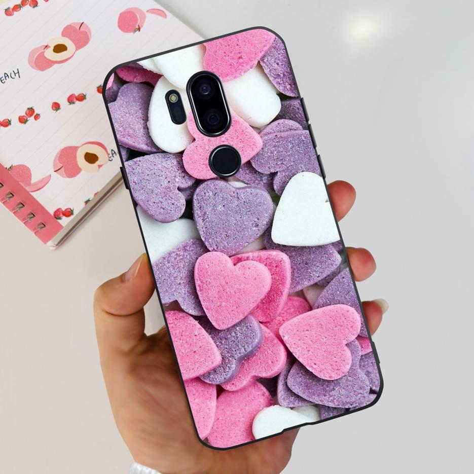 For LG G7 thinQ Case G710EM LM-G710 G710 Luxury Painted Cover Soft Silicone Phone Cases For LG G7 ThinQ Back Covers 6.1'' Bumper
