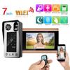 Пульт дистанционного управления отпечатков пальцев Пароль 7 дюймов ЖК-дисплей Wifi Видеокамера Дверной звонок