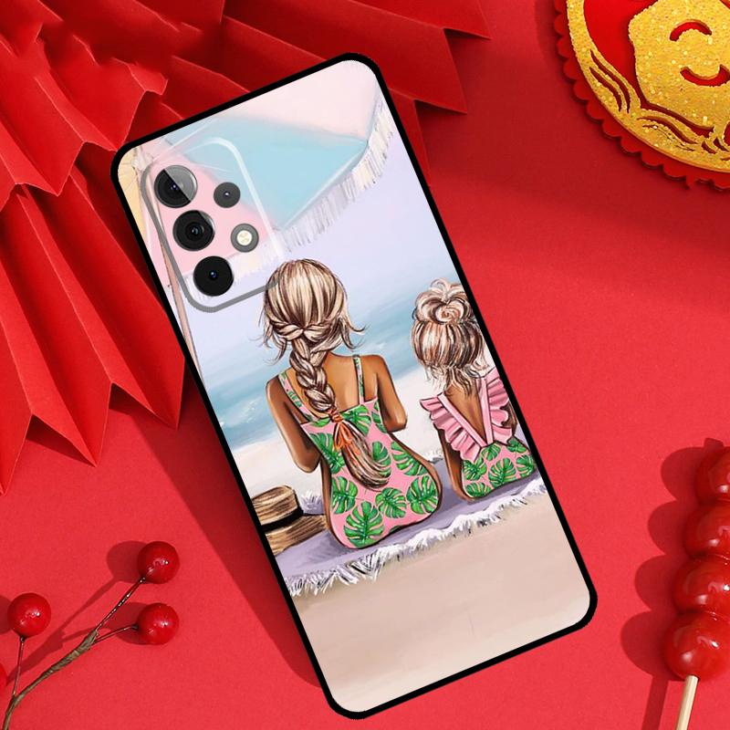 Чехол 'Супер Мама' для Девочки Мальчика Сына Дочери для Samsung Galaxy M55 M35 M15 M11 M12 M13 M14 M06 M16 M36 M56 M31 M53 M32 M52 M34 M54