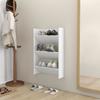VidaXL Wall-mounted Shoe Cabinet White 60x18x90 Cm Chipboard