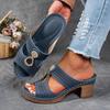New Summer Women's Plus Size Peep Toe Wedge Sandals Thick Heel Casual Style