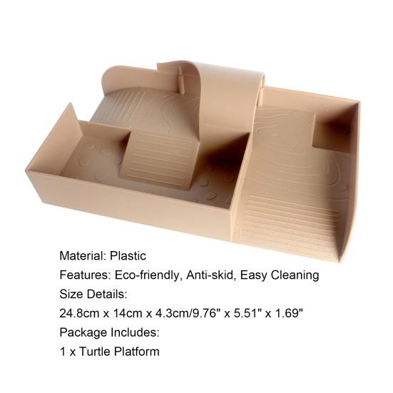 Платформа для купания черепах с корытом для еды. Лестница для подъема. Домик. Пандус для черепахи.