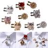 1PC Animal Butterfly Cufflinks Alloy Button Shirt Collar Stud Accessories Animal Rhinestone Button