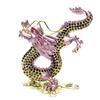 Желаю Фиолетовый Золотой Стразы Император Дракон Над Фэн-Шуй Фэн-Шуй Товары Удачи Дракон, Дракон, Дракон, Фигурка, Украшения,