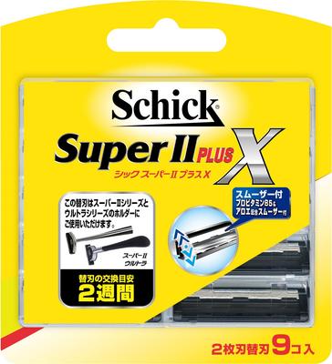 Schick Super II Plus X запасное лезвие 2-х лезвийное (9 штук)