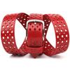 Ремень женский с перфорацией из натуральной кожи GRANDE PELLE Leather Belt 21477 Красный