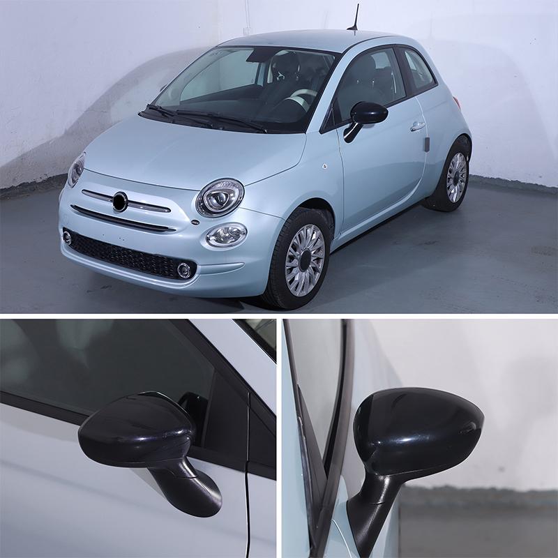 For Fiat 500 2010-2024 ABS Carbon Fiber Car Exterior Mirror Rearview Mirror Cover Decorate Car Accessories (replacement Parts)