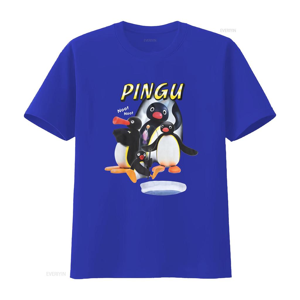 Vintage Retro Pingu Penguin Family Noot Funny Print Casual T Shirt vintage graphic streetwear Slightly fashion Stylish