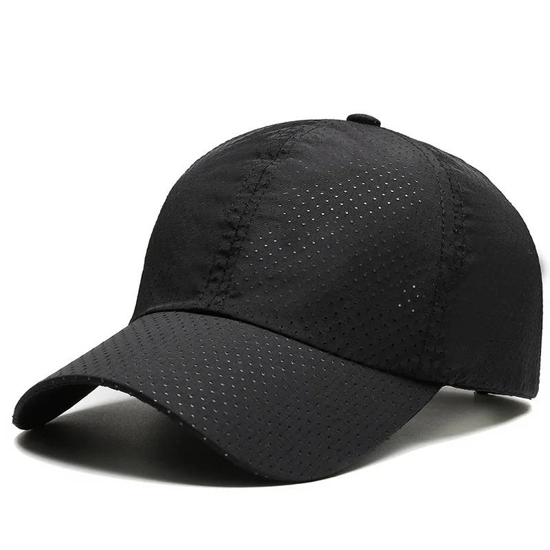 Hollow Mesh Baseball Cap For Men Summer Quick-Drying Breathable Sun Visors UV Protection Beach Hat Outdoor Sport Tennis Golf Cap Hip Hop Hats