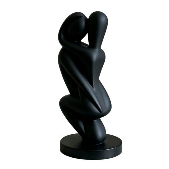 Трехмерная Статуэтка 3D Печатная Скульптура Обнимающейся Пары, Абстрактная Фигурка Объятий с Плавными Изгибами, Минималистичное Украшение с Сбалансированным Весом