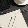5 pcs/lot School Signature Writing Tool Ballpoint Pen Refills Metal Blue/Black Ink Medium Nib Core