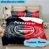 3PCS Custom Name Nassr FC Crest Bedding Set, Including 1pc Duvet Cover And 2pcs Pillowcases, Suitable for dorms and bedrooms Gift
