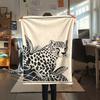 Cats and leopards Print Flannel Blanket,High quality Comfortable for All Seasons,Home Decor,Warmth and Comfort,Perfect for Christmas Gifts