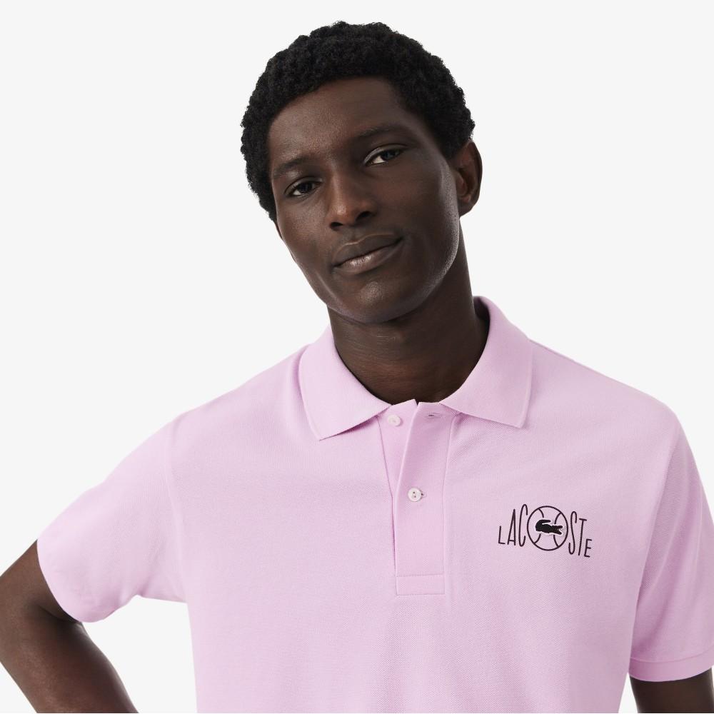 [Lacoste] Men's Lettering Ball Logo Short-Sleeve Polo Shirt PH2080-56GZ4H