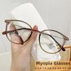 Round Myopia Glasses Anti-Blue Light Computer Eyeglasses Women Prescription Near Sight Glasses Diopter -1.0 -2.0 -4.0