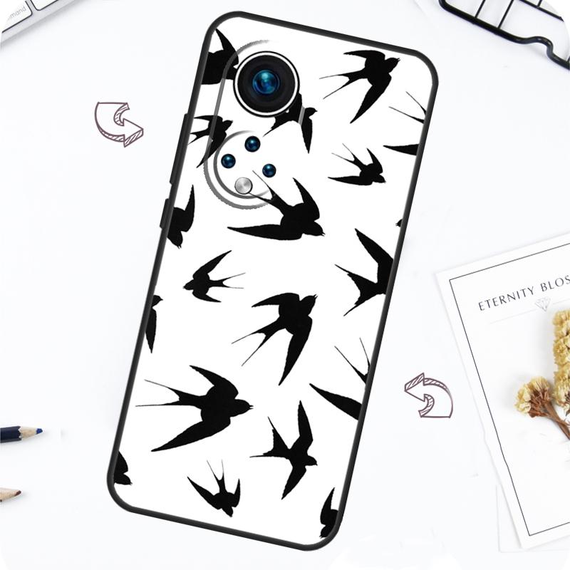 Чехол с узором «Коллаж из ласточек» для Honor Magic 7 Lite 5 6 Pro Honor 200 50 70 90 Lite X8b X9a X8a X8 X9 X9c X9b