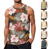 Летний мужской однотонный поглощающий пот дышащий жилет без рукавов с принтом и расширяющимся плечом
