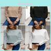 Long Sleeve T Shirt With Embroidered Lace Insert And Waffle Knit For Casual Wear