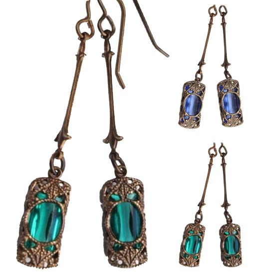 Винтажные женские резные подвески из искусственного драгоценного камня, висячие серьги-крючки, ювелирные изделия