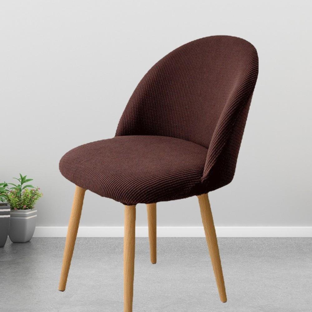 Anti-slip Low Back Duckbill Dining Chair Cover Curved Backrest Protector for Home Hotel Decoration