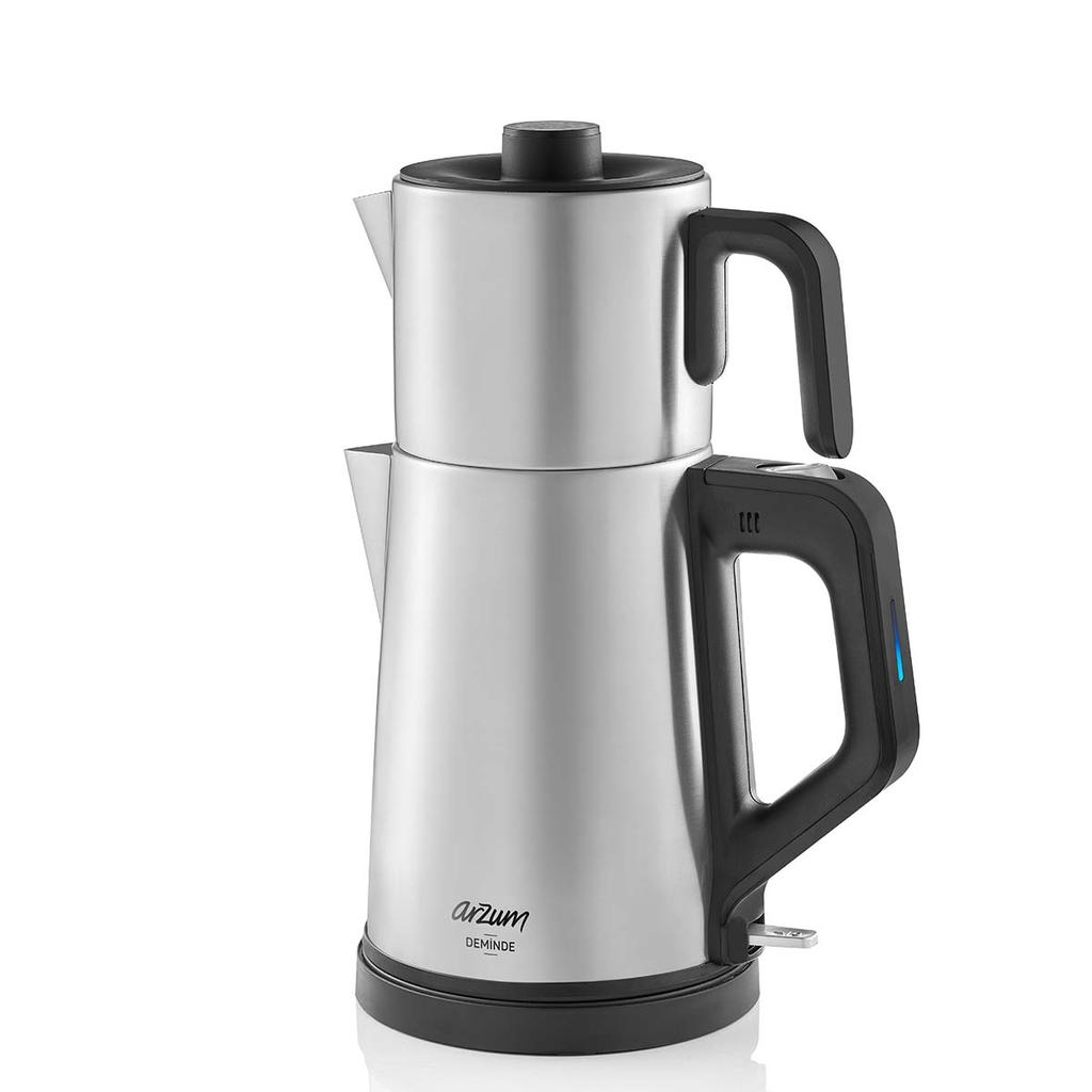 Tea Maker Tea Machine Arzum AR3129 1800W 1.8 liters Double Boiler Stainless Steel Kettle EU Plug