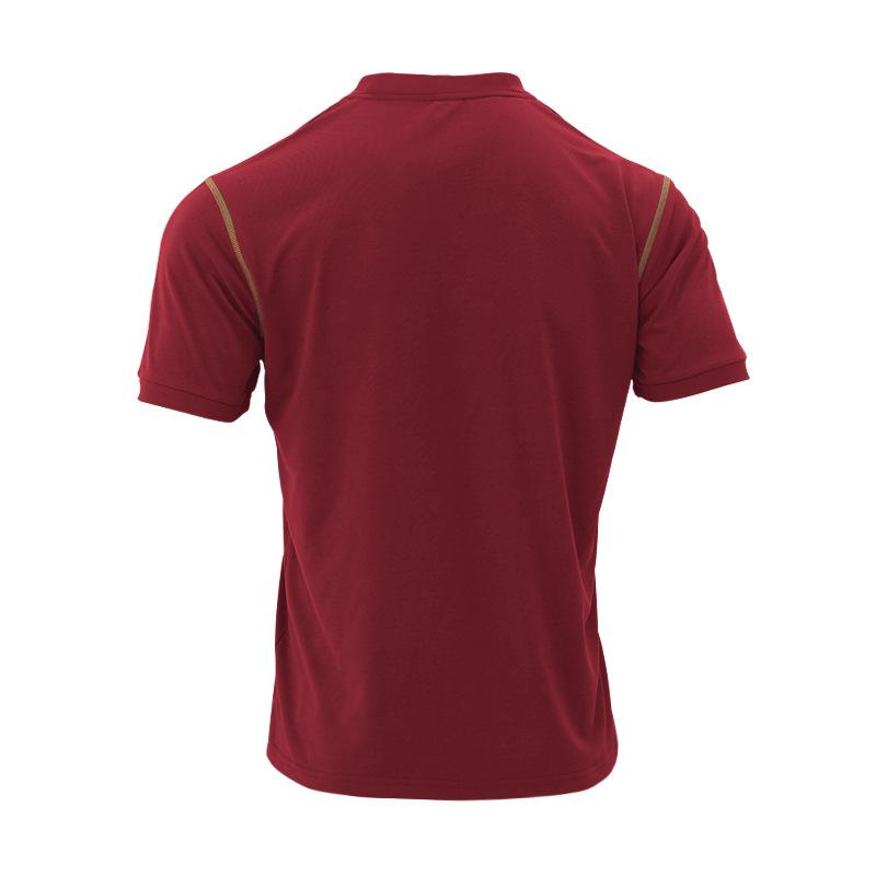 Men's Henley T Shirt, Short Sleeve Color Block Slim Fit Casual Tee