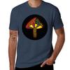 Primary Colors Patterned Mushroom Embroidery Tshirt Street Style Casual Tee Shirt