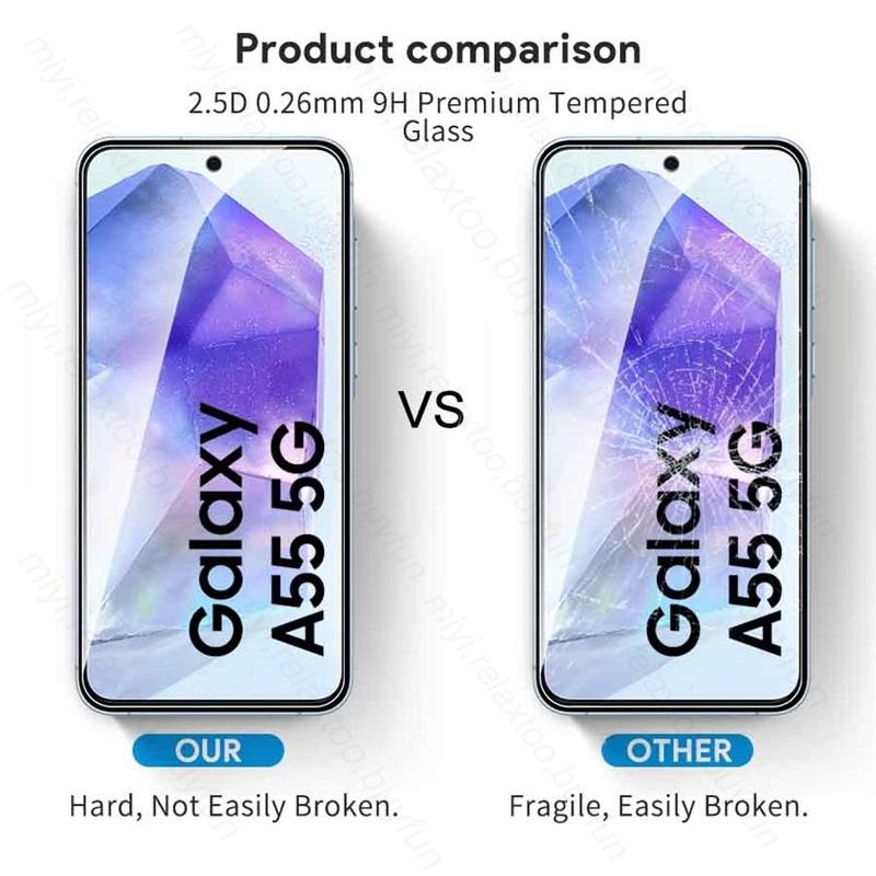 3PCS HD Tempered Glass For Samsung Galaxy A55 5G 2024 9H Premium Screen Protector Cover Film Samung Sumsung SamsungA55 A 55 55A