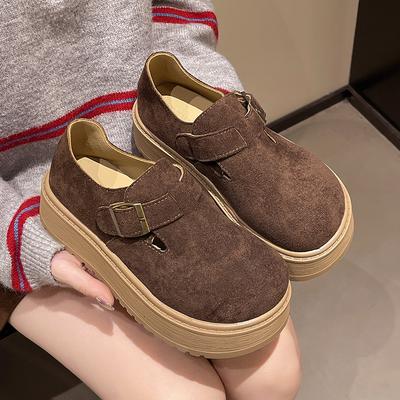 Маффины на толстой подошве, всеобъемлющие туфли Boken для женской осени 2025, новые ретро-универсальные туфли-слипоны на платформе, увеличивающие рост, повседневные