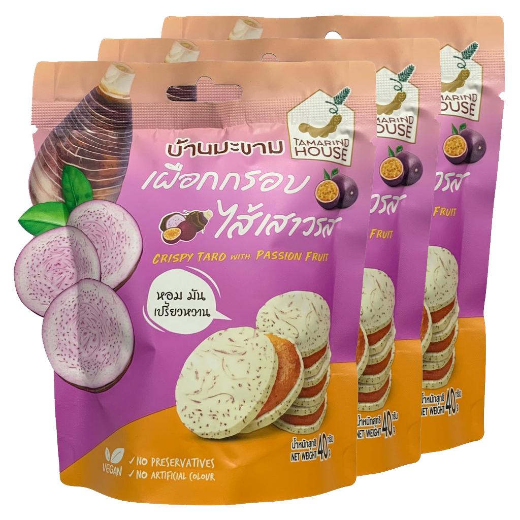 Tamarind House Crispy Taro с тамариндом/маракуйей 40 г. х 1/2/3/6 шт.