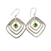 Peridot Gemstone 925 Sterling Silver Handmade Jewelry Drop/Dangle Earrings 2.44" EE-70-9