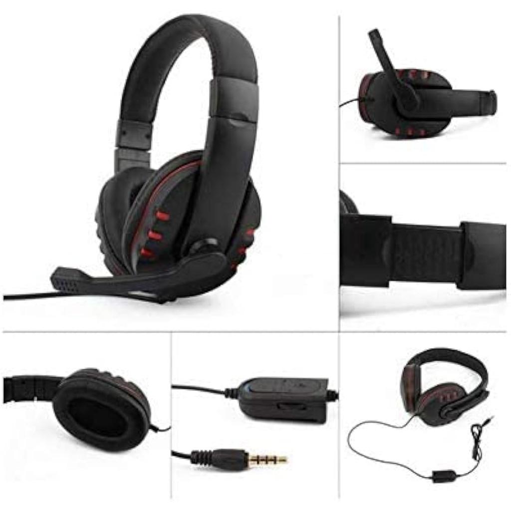 Gaming Headset Headphone with Microphone for PS5, PS4, Nintendo Switch, Playstation4 Vita, Mac, Laptop, Tablet, Computer, Mobile Phones (3.5mm Plug)