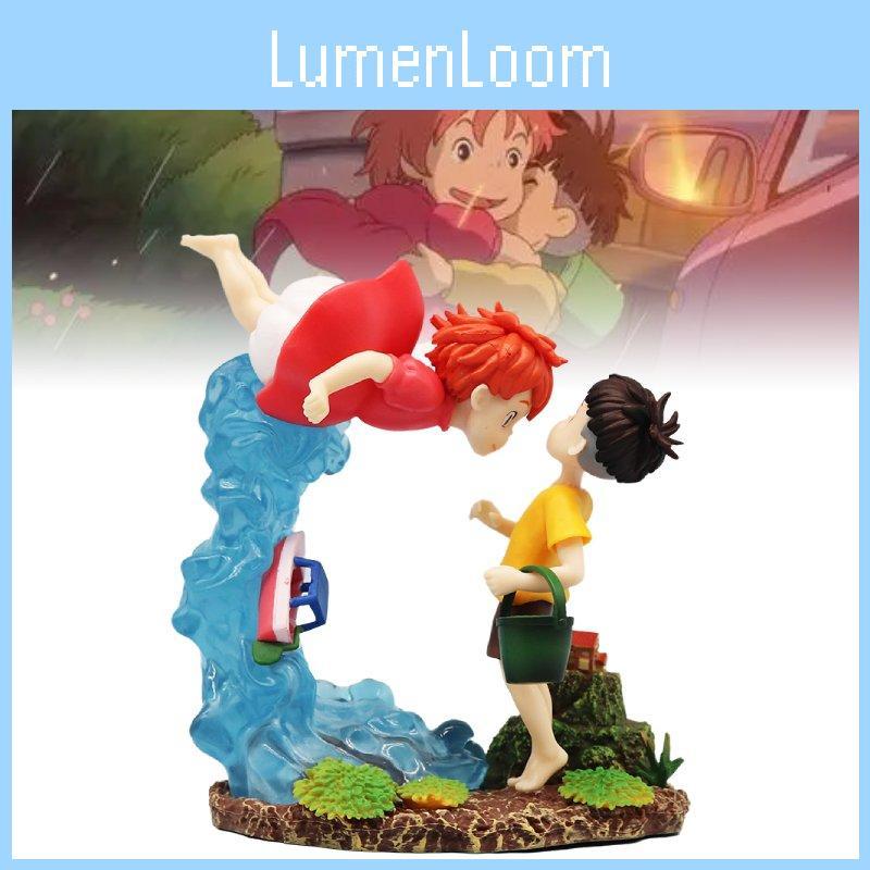 Enchanting Miyazaki Anime Ponyo And Sosuke Figurine Model With Captivating Details