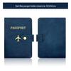 Leather Passport Holder Set with Cross-border Hot Stamping and Hardware Buckle