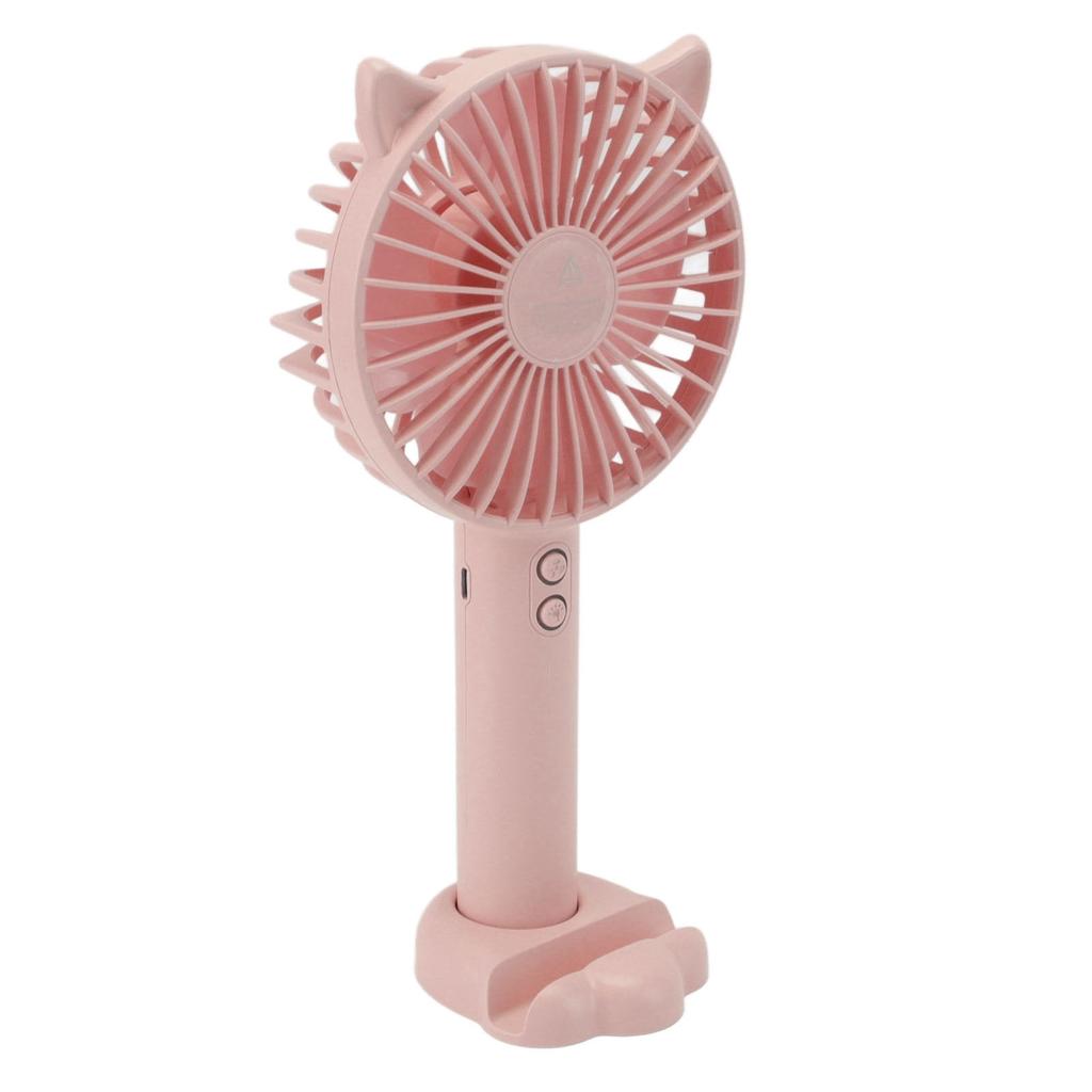 Hand Held Fan Portable USB Rechargeable Cute 3 Speed Wind Regulable ABS PC Battery Operated Fan for