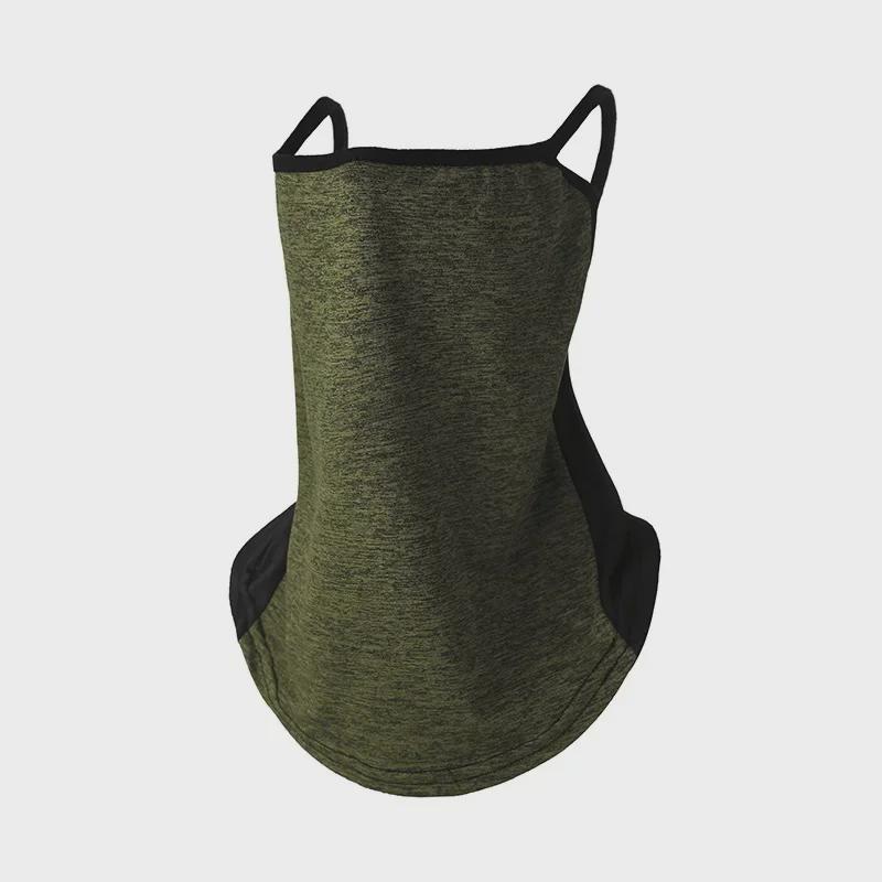 Летняя солнцезащитная маска для лица и шеи Ice Silk: Защита от ультрафиолета, цветные, пылезащитные, ветрозащитные, с креплением на ухо для езды на велосипеде на открытом воздухе